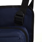 Сумка нагрудная на молнии, 2 наружных кармана, 21×3.5×16 см, синяя - Фото 7