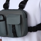 Сумка нагрудная на молнии, 2 наружных кармана, 21×3.5×16 см, серая - Фото 6