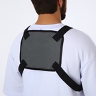 Сумка нагрудная на молнии, 2 наружных кармана, 21×3.5×16 см, серая - Фото 4