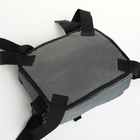 Сумка нагрудная на молнии, 2 наружных кармана, 21×3.5×16 см, серая - Фото 13