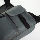 Сумка нагрудная на молнии, 2 наружных кармана, 21×3.5×16 см, серая - Фото 9