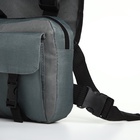 Сумка нагрудная на молнии, 2 наружных кармана, 21×3.5×16 см, серая - Фото 10