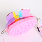 Сумка детская «Зайка», на молнии, Выбражулька, силиконовая, разноцветная - Фото 4