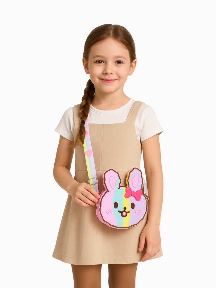 Сумка детская «Зайка», на молнии, Выбражулька, силиконовая, разноцветная - Фото 1