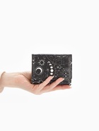 Кошелёк женский на кнопке, 10.5×2.5×8.5 см, чёрный/белый - Фото 2