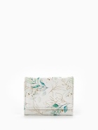 Кошелёк женский на кнопке, 10.5×2.5×8.5 см, с растительным принтом, белый/зелёный - Фото 6