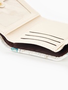 Кошелёк женский на кнопке, 10.5×2.5×8.5 см, с растительным принтом, белый/зелёный - Фото 4