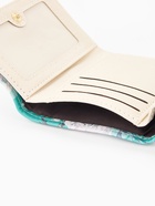 Кошелёк женский на кнопке, 10.5×2.5×8.5 см, с цветочным принтом, бирюзовый - Фото 4