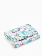 Кошелёк женский на кнопке, 10.5×2.5×8.5 см, с цветочным принтом, бирюзовый - Фото 5