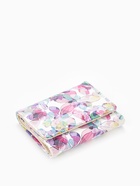 Кошелёк женский на кнопке, 10.5×2.5×8.5 см, с цветочным принтом, белый/разноцветный 10653642 - фото 16739661