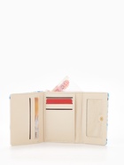 Кошелёк женский на кнопке, 10.5×2.5×8.5 см, с цветочным принтом, белый/голубой - Фото 3