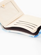 Кошелёк женский на кнопке, 10.5×2.5×8.5 см, с цветочным принтом, белый/голубой - Фото 4