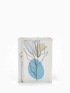 Кошелёк женский на кнопке, 10.5×2.5×8.5 см, с цветочным принтом, белый - Фото 8