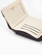 Кошелёк женский на кнопке, 10.5×2.5×8.5 см, с принтом, чёрный/белый - Фото 4