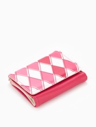 Кошелёк женский на кнопке, 10.5×2.5×8.5 см, с принтом, розовый/белый - Фото 5