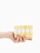 Кошелёк женский на кнопке, 10.5×2.5×8.5 см, с принтом, жёлтый/белый - Фото 2