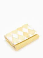 Кошелёк женский на кнопке, 10.5×2.5×8.5 см, с принтом, жёлтый/белый - Фото 5