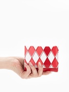 Кошелёк женский на кнопке, 10.5×2.5×8.5 см, с принтом, красный/белый - Фото 2