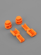 Набор для шнурков, d=5 мм, фиксатор и наконечник, 2 пары, оранжевый (комплект 10 шт) - фото 53192694