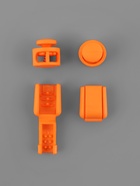 Набор для шнурков, d=5 мм, фиксатор и наконечник, 2 пары, оранжевый (комплект 10 шт) - фото 53192695