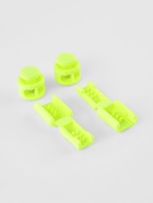 Набор для шнурков, d=5 мм, фиксатор и наконечник, 2 пары, салатовый (комплект 10 шт) - фото 53192696