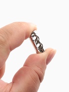 Фиксатор для шнура, двойной, d=5 мм, 9×25 мм, 5 шт., цвет серебряный - фото 58015336