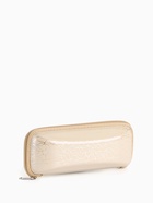 Футляр для очков на молнии, с серебристым принтом, размер 16×6×7 см, бежевый - Фото 5