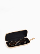 Футляр для очков на молнии, с серебристым принтом, размер 16×6×7 см, бежевый - Фото 2