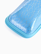 Футляр для очков на молнии, с серебристым принтом, размер 16×6×7 см, голубой - Фото 3