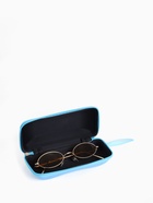 Футляр для очков на молнии, с серебристым принтом, размер 16×6×7 см, голубой - Фото 2