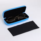 Футляр для очков на хлопушке, однотонный, размер 15×6×3.5 см, голубой - Фото 3