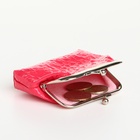 Кошелёк-монетница на фермуаре, 9×1.5×6.5 см, глянцевый, розовый - фото 58015367
