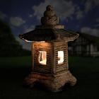Садовая фигура-светильник "Китайский дом", шамот, 35 см, без элемента подсветки - Фото 2