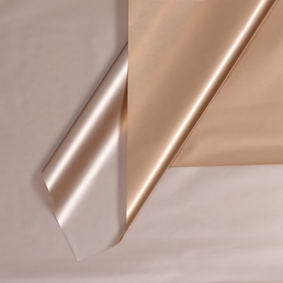 Пленка для цветов матовая,«Тишью», 20 микрон, 0.57×10 м, золотая