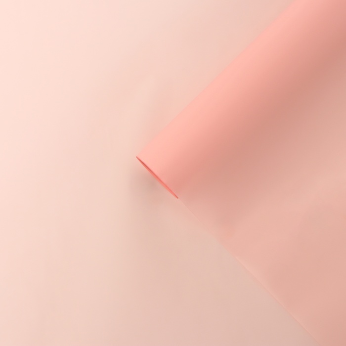 Пленка для цветов матовая,«Тишью», 20 микрон, 0.57×10 м, розовая - Фото 1