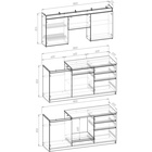 Кухня «Оливия», левая мойка, 1800×600 мм, цвет крафт золотой/белый - Фото 2