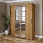 Шкаф – купе «Магнат», с зеркалом, 1600×600×2150 мм, цвет крафт золотой - Фото 3