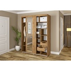 Шкаф – купе «Магнат», с зеркалом, 1600×600×2150 мм, цвет крафт золотой - Фото 4