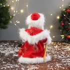 Дед Мороз под ёлку «Зимнее волшебство. Новогодняя игрушка в шубе, с мешком» двигается, 30 см, красный - Фото 3