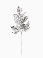 Новогодняя ветка декоративная «Зимнее волшебство. Грация», пластик, веточка ягоды, 30×12 см, серебро - Фото 5