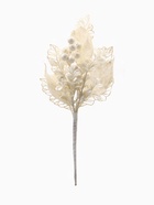 Еловая ветка декоративная «Зимнее волшебство. Грация», пластик, веточка воздушная, 34×12 см, белый - фото 60150576