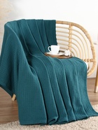 Плед «Этель» Waffle, 220×240 см, синий, 340 г/м² - Фото 4