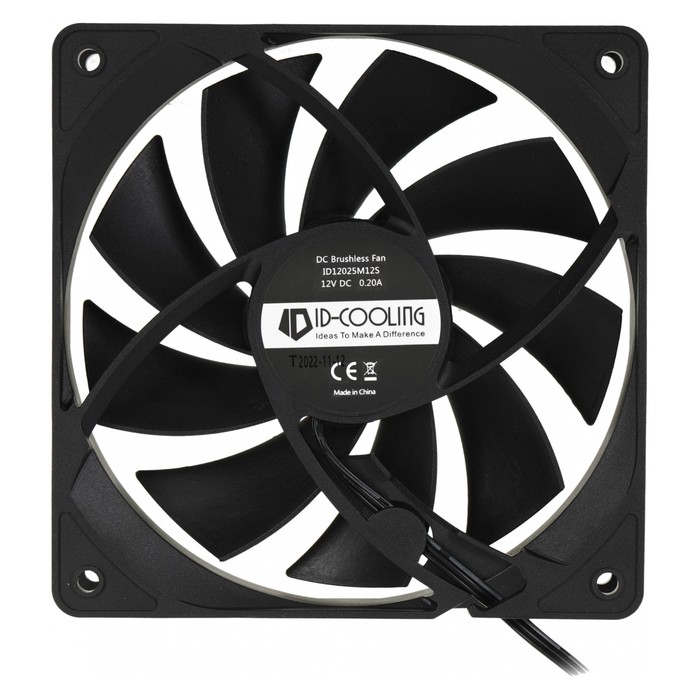 Вентилятор ID-Cooling FL-12025K 120x120mm черный 3-pin 21dB 145gr Ret - фото 51654132