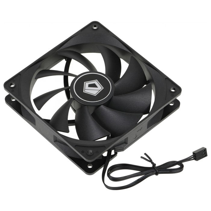 Вентилятор ID-Cooling FL-12025K 120x120mm черный 3-pin 21dB 145gr Ret - фото 51654133