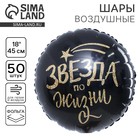 Воздушный шар фольгированный 18" "Звезда по жизни", круг 4995935 - фото 12806962