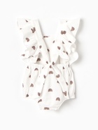 Комбинезон с рюшами Крошка Я Муслин, рост 62-68 см, молочный 10715059