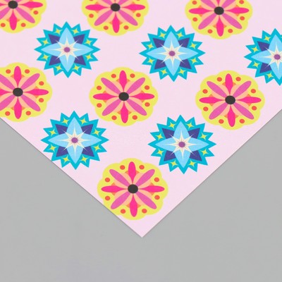 Бумага для скрапбукинга "Калейдоскоп" плотность 180 гр набор 10 шт 15,5х17 см