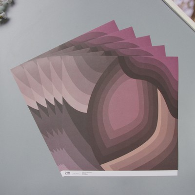 Бумага для скрапбукинга «Лепестки», плотность 180 г, набор 5 шт., 30.5×32 см