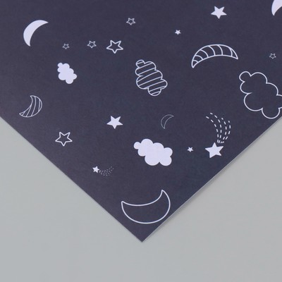 Бумага для скрапбукинга "Магия ночного неба" плотность 180 гр набор 10 шт 15,5х17 см