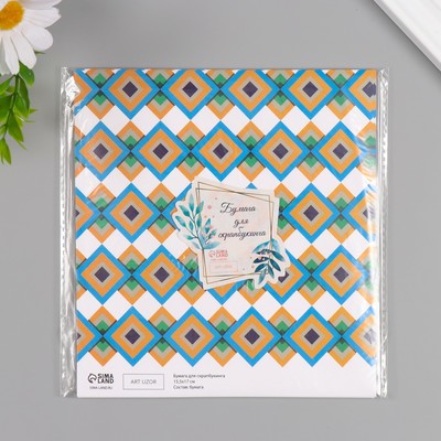Бумага для скрапбукинга «Мозаика», плотность 180 г, набор 10 шт., 15.5×17 см
